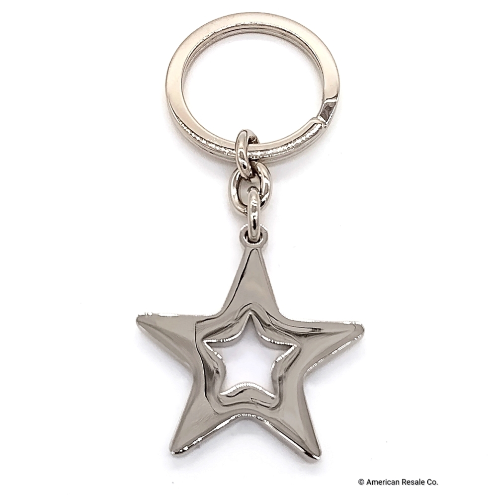 Coach White Star Enamel Signature Fob Keychain Purse Charm Accessory #7358 - Picture 4 of 4